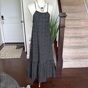 Banana Republic Black and White Tiered Maxi Sundress